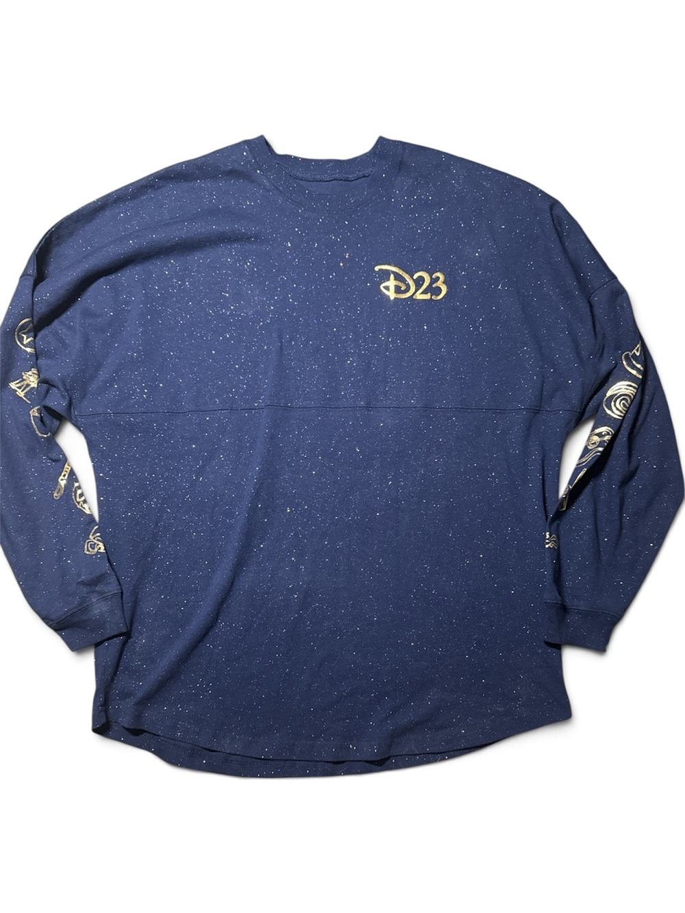 Disney D23 Gold Member Navy Glitter Spirit Jersey Unisex M